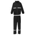 Barron Essential Rain Suit with Tape - Black/Reflect