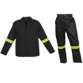 Barron Budget Poly Cotton Conti Suit with Reflective - Black