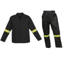 Barron Budget Poly Cotton Conti Suit with Reflective - Black