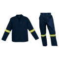 Barron Budget Poly Cotton Conti Suit with Reflective - Dark Navy