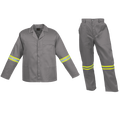 Barron Budget Poly Cotton Conti Suit with Reflective - Grey