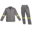 Barron Budget Poly Cotton Conti Suit with Reflective - Grey