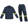Barron Budget Poly Cotton Conti Suit with Reflective - Navy