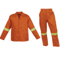 Barron Budget Poly Cotton Conti Suit with Reflective - Orange