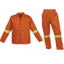 Barron Budget Poly Cotton Conti Suit with Reflective - Orange