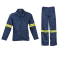 Barron Supreme Poly Cotton Conti Suit with Reflective - Navy