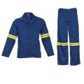 Barron Supreme Poly Cotton Conti Suit with Reflective - Royal