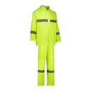 Rebel AquaSkin Rubberised Hi-Viz Reflective Lime Rain Suit