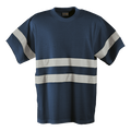 150g Poly Cotton Safety T-Shirt with tape - Navy