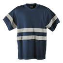150g Poly Cotton Safety T-Shirt with tape - Navy