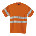 150g Poly Cotton Safety T-Shirt with tape - Safety Orange