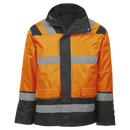 Blaze 4-In-1 Jacket - Safety Orange/Charcoal