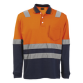 Transit Long Sleeve Golfer - Safety Orange/Navy
