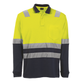 Transit Long Sleeve Golfer - Safety Yellow/Navy