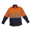 Shaft Safety Shirt Long Sleeve - Navy/Orange