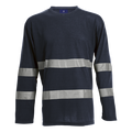 150g Long Sleeve Safety T-Shirt - Navy
