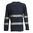 150g Long Sleeve Safety T-Shirt - Navy