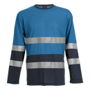 150g Long Sleeve Safety T-Shirt - Navy/Blue