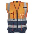 Barron Cue Safety Vest - Navy/Safety Orange