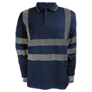 Barron Long Sleeve Reflective Golfer With Tape - Navy