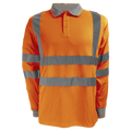 Barron Long Sleeve Reflective Golfer With Tape - Safety Orange