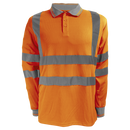 Barron Long Sleeve Reflective Golfer With Tape - Safety Orange