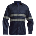 Barron Underground Long Sleeve Safety Shirt - Navy