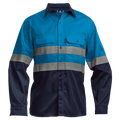 Barron Underground Long Sleeve Safety Shirt - Navy/Blue