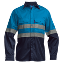 Barron Underground Long Sleeve Safety Shirt - Navy/Blue