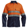 Barron Underground Long Sleeve Safety Shirt - Navy/Orange